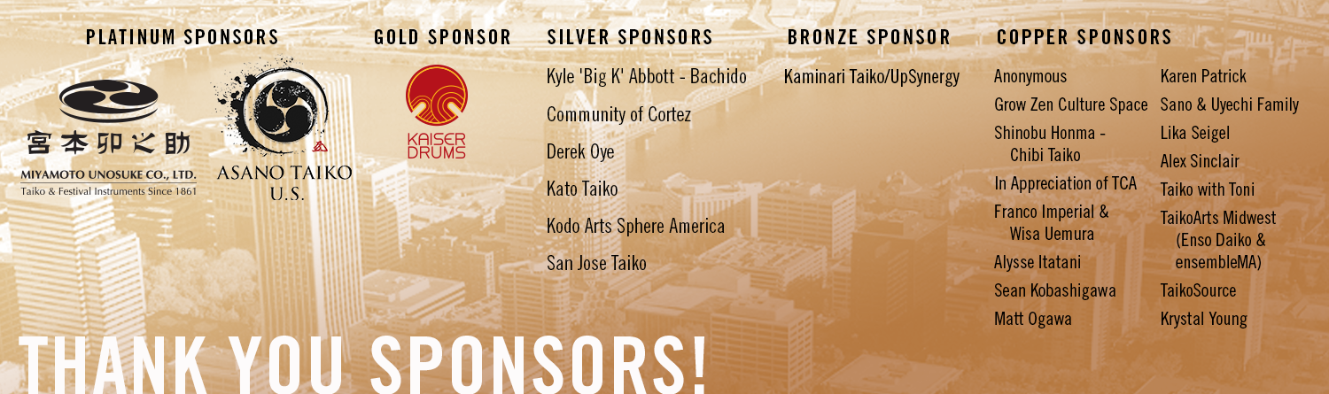 It`s our pleasure to support this year again the North American Taiko Conference 2019 in Portland/Oregon as a GOLD SPONSOR!